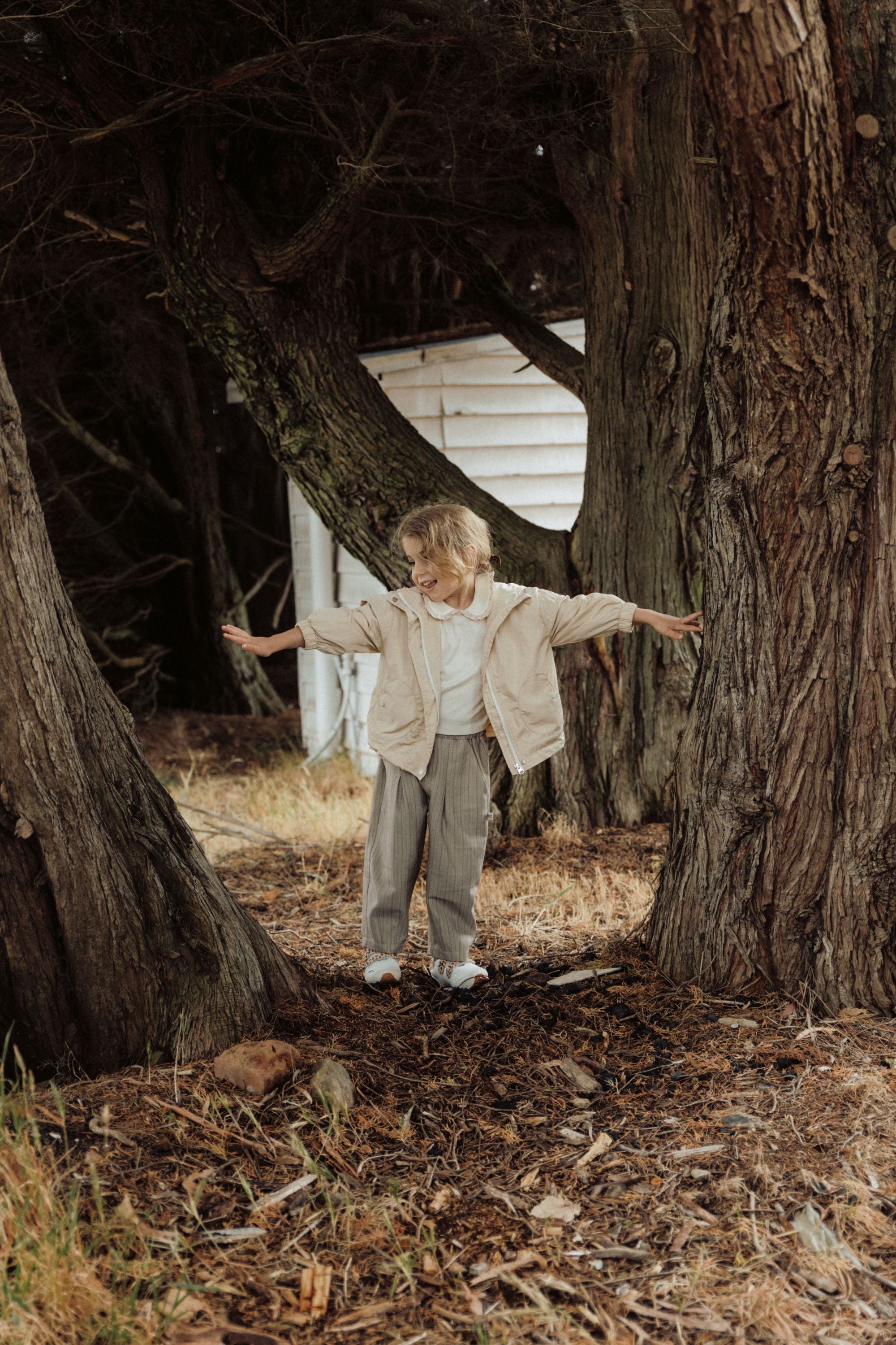 Vintage Striped Pants - Khaki